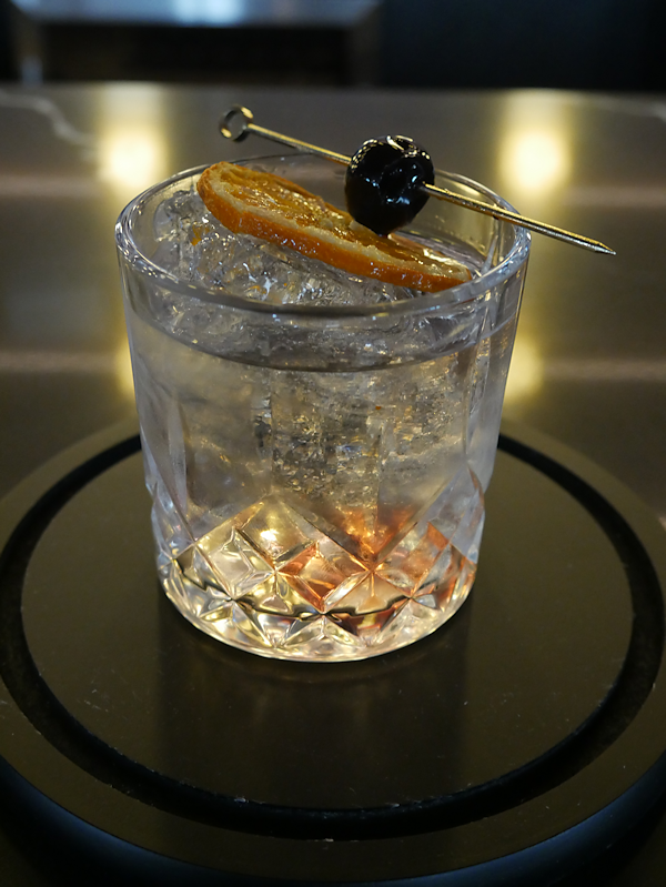 Signature cocktail at The Cipher Lounge